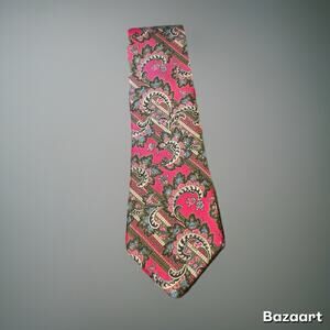 VTG VINTAGE CHRISTIAN DIOR Men’s Silk Tie Paisley Floral Pattern USA Made